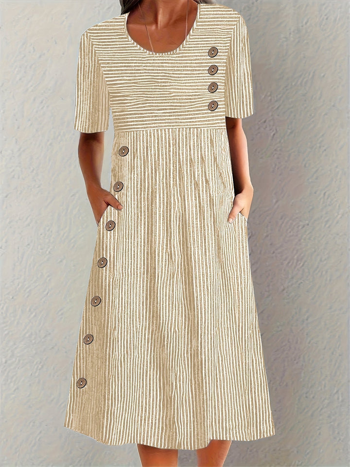 Ricarda - Gestreiftes Midikleid
