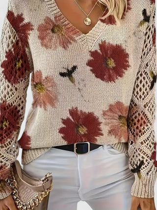 Britta - Langarmshirt mit Blumen