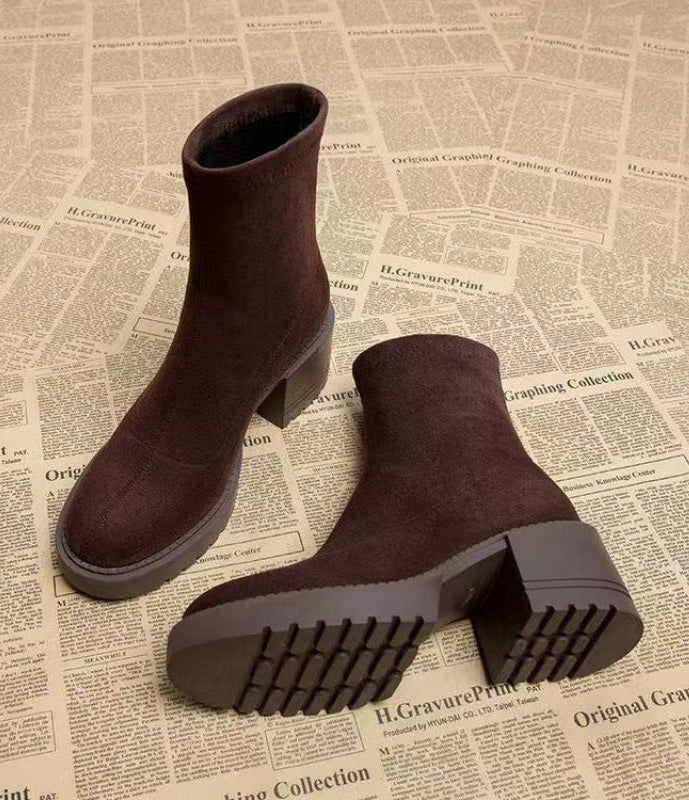 Celina - Stiefel in Wildlederoptik