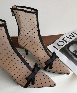Viktoria - Overknee-Stiefel aus Mesh