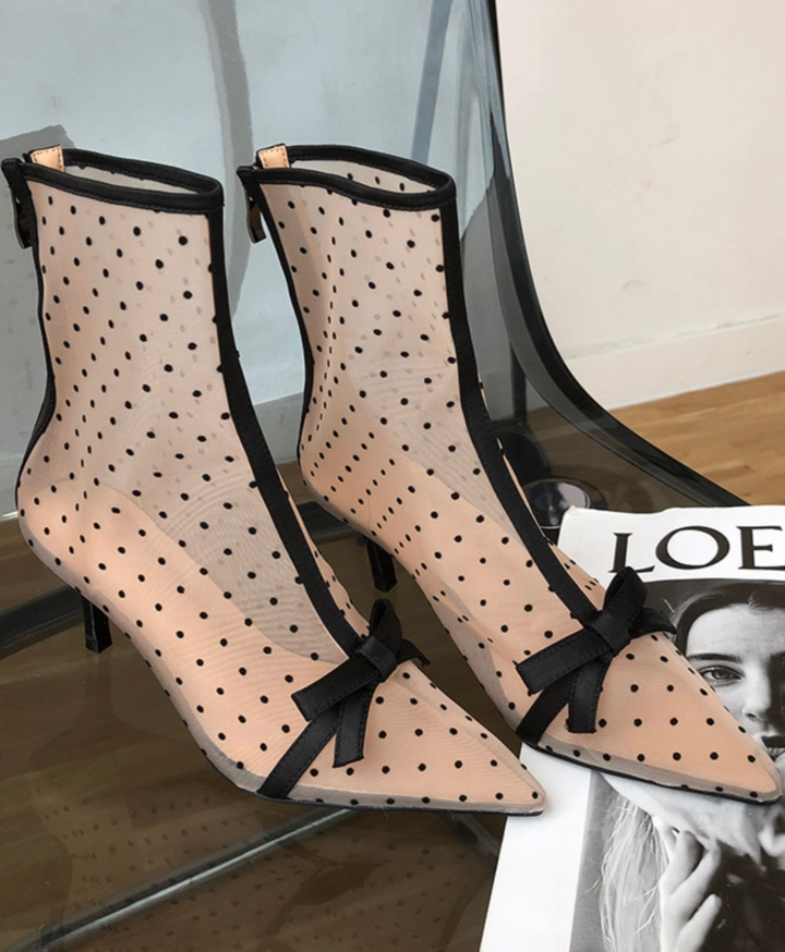 Viktoria - Overknee-Stiefel aus Mesh