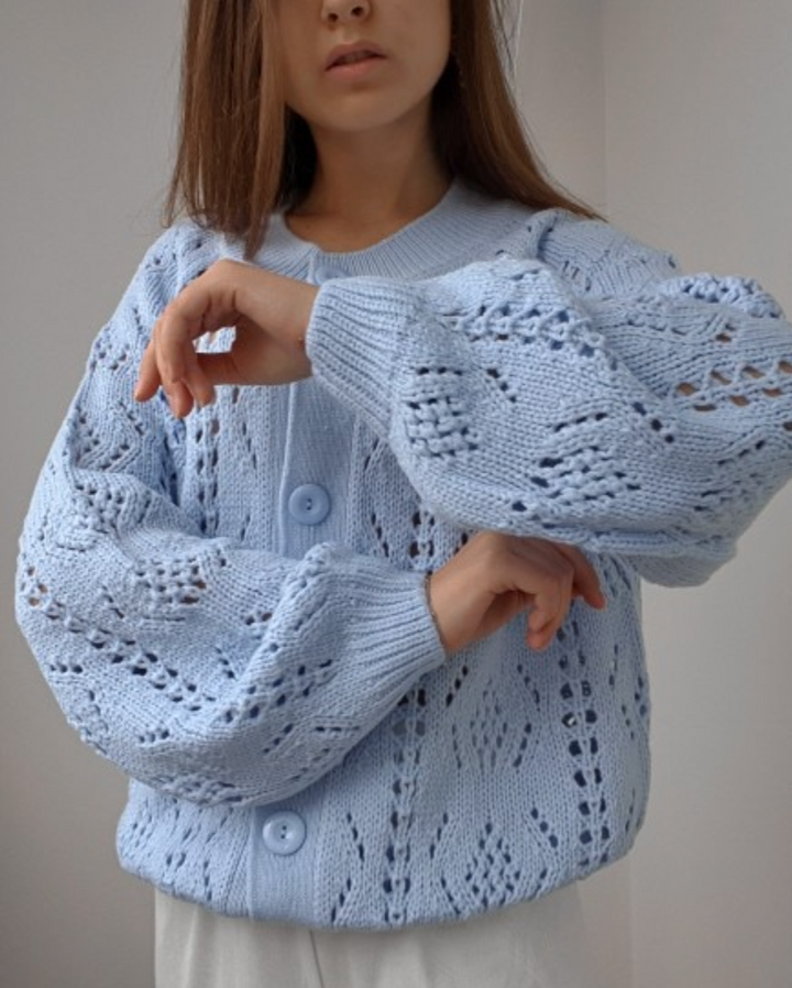 Claudia - Lochmuster-Cardigan