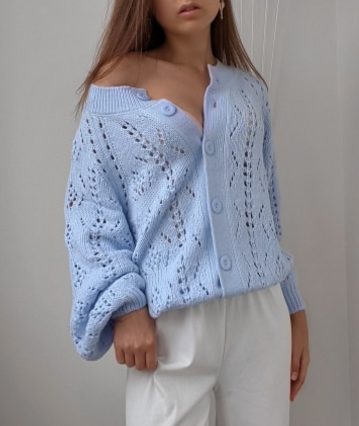 Claudia - Lochmuster-Cardigan