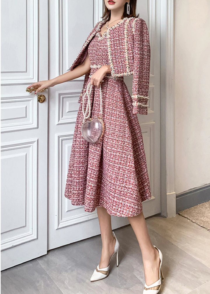 Ute - Tweed-Kleid mit Jacke