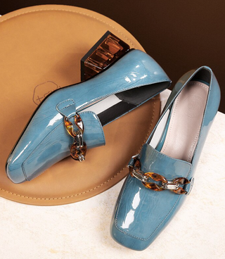 Zoe - Lederschuhe mit Kette
