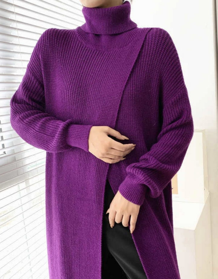 Vera - Langer Strickpullover