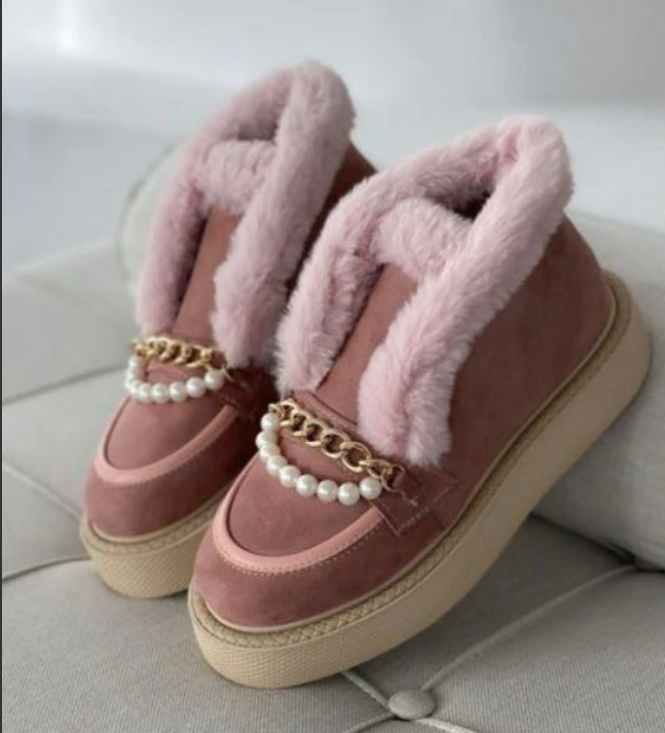 Anja - Plateau-Boots mit Perlen