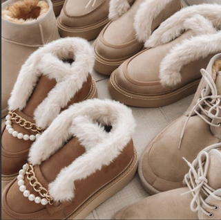 Anja - Plateau-Boots mit Perlen