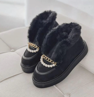 Anja - Plateau-Boots mit Perlen