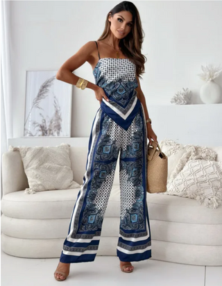 Toni - Satin-Set mit weiter Hose