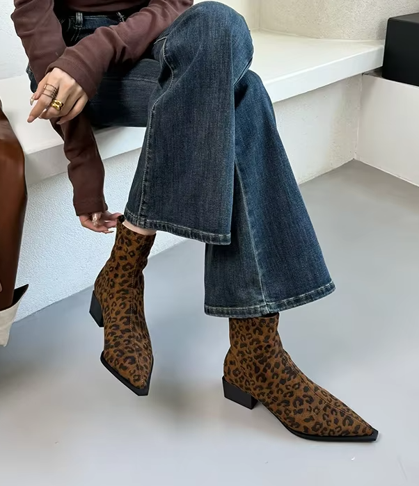 Sophie - Stiefeletten im Leoprint