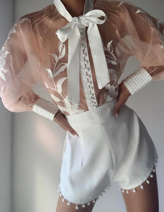 Linda - Bestickter Playsuit