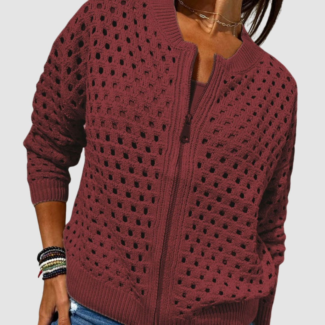 Fenja - Strickjacke mit Reißverschluss