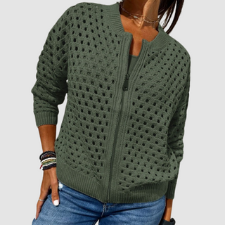 Fenja - Strickjacke mit Reißverschluss