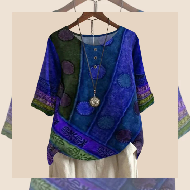 Anneliese - T-Shirt im Patchwork-Look