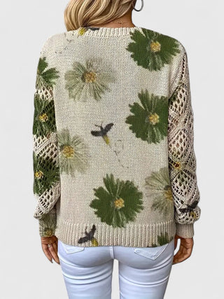 Britta - Langarmshirt mit Blumen