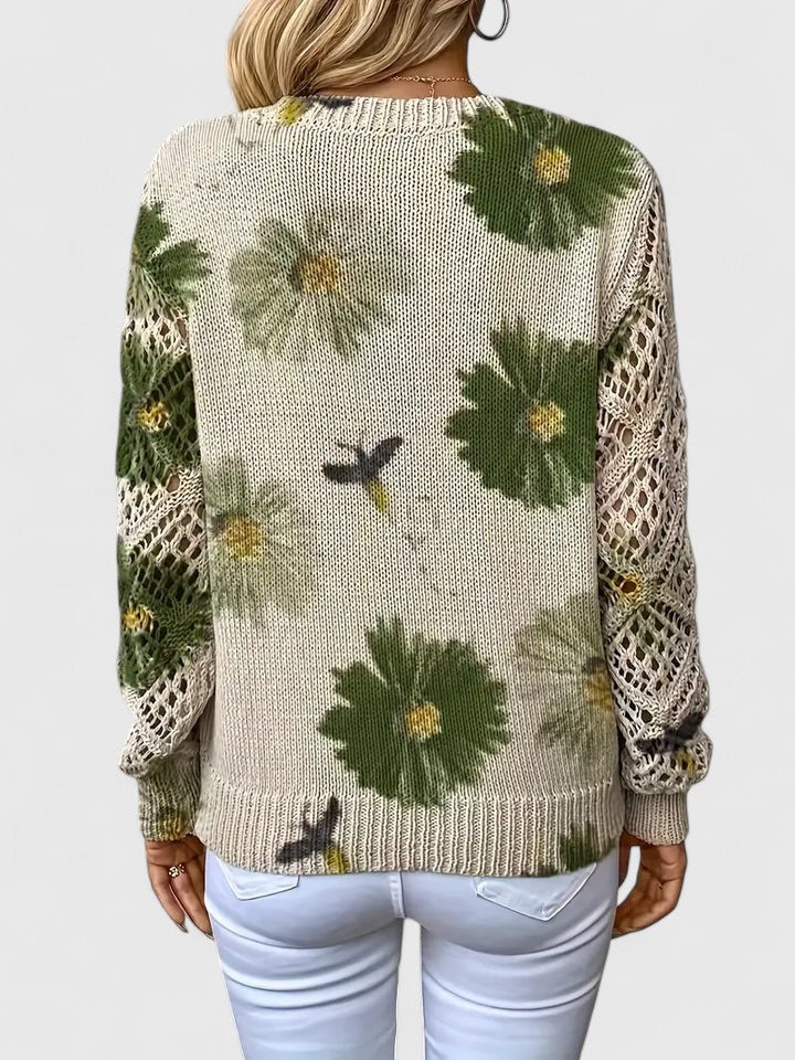 Britta - Langarmshirt mit Blumen