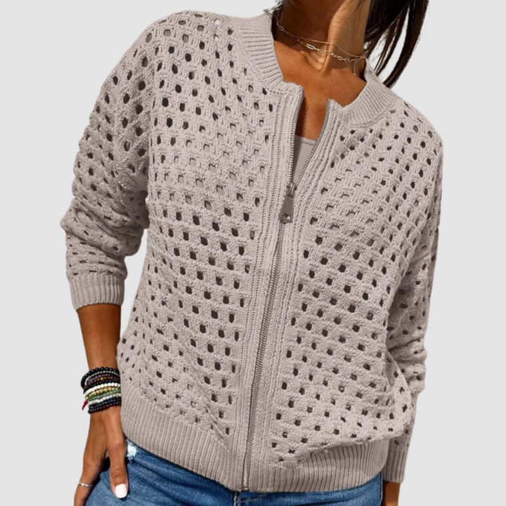 Fenja - Strickjacke mit Reißverschluss