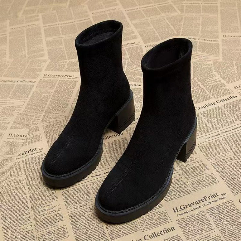 Celina - Stiefel in Wildlederoptik