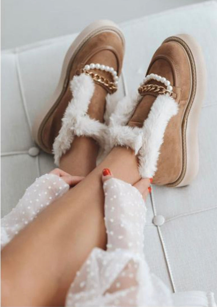 Anja - Plateau-Boots mit Perlen