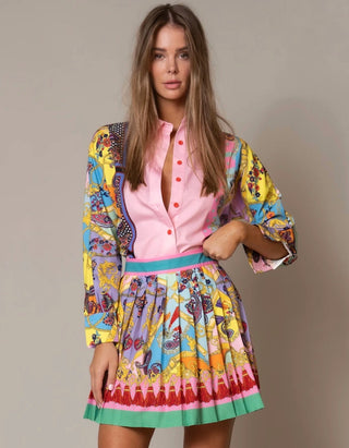 Martha - Oversized Hemd mit Faltenrock