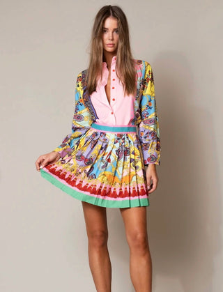 Martha - Oversized Hemd mit Faltenrock