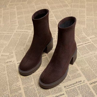 Celina - Stiefel in Wildlederoptik