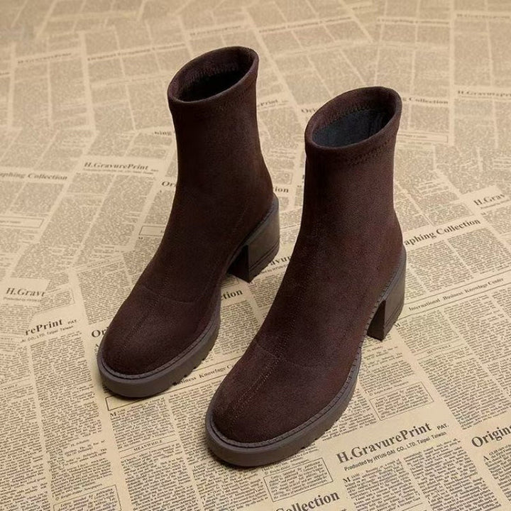 Celina - Stiefel in Wildlederoptik