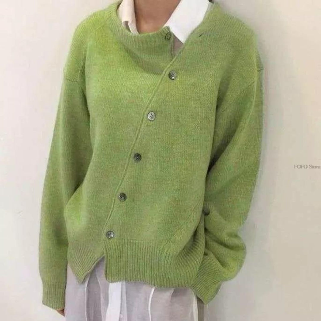 Erika - Wickelpullover mit Knöpfen