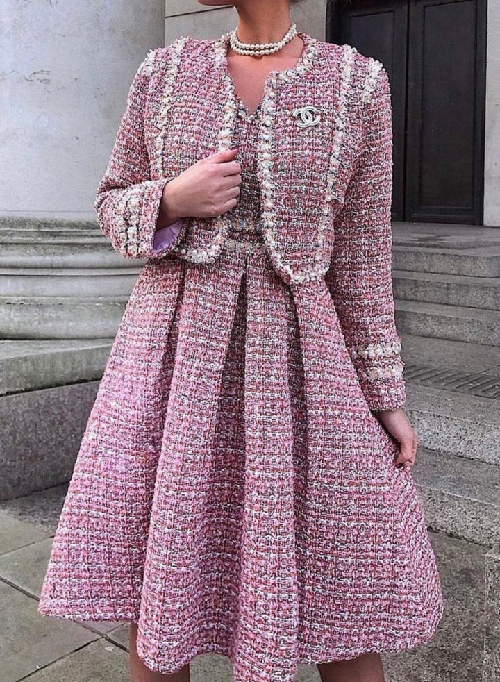Ute - Tweed-Kleid mit Jacke