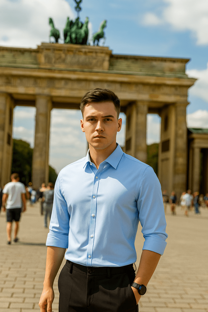 Lukas - Knitterfreies Stretchhemd