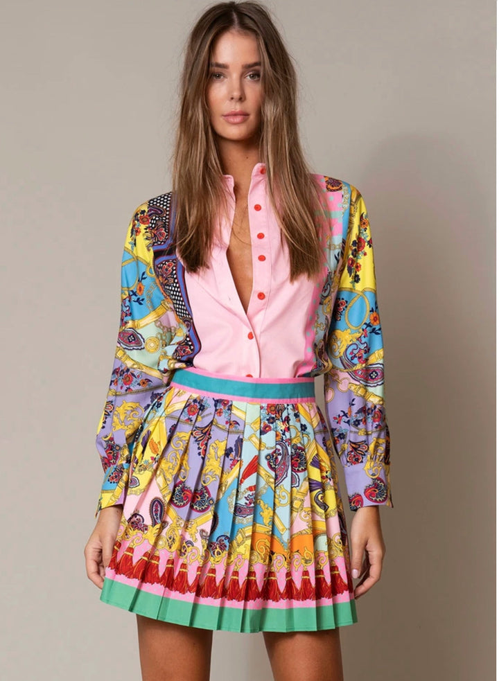 Martha - Oversized Hemd mit Faltenrock
