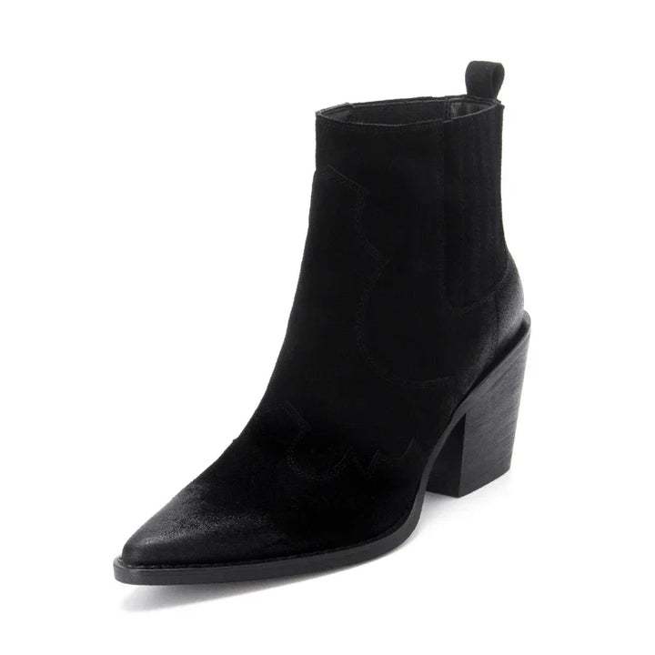 Gabriele - Velours-Stiefeletten