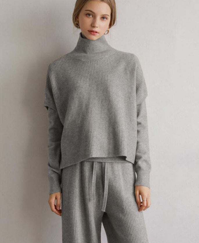 Jacqueline - Strickset mit weiter Hose