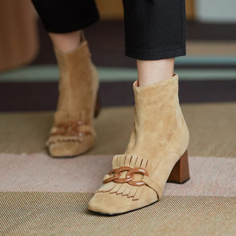 Viktoria - Velours-Stiefeletten