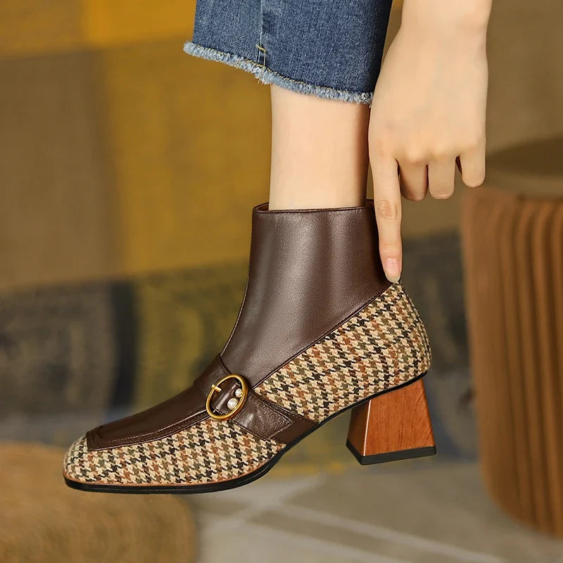 Anna - Lederstiefel mit eckiger Spitze