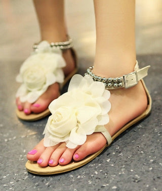 Jessica - Sandalen mit Blumen