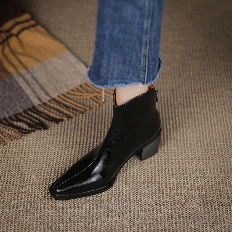 Dana - Spitze Lederstiefeletten