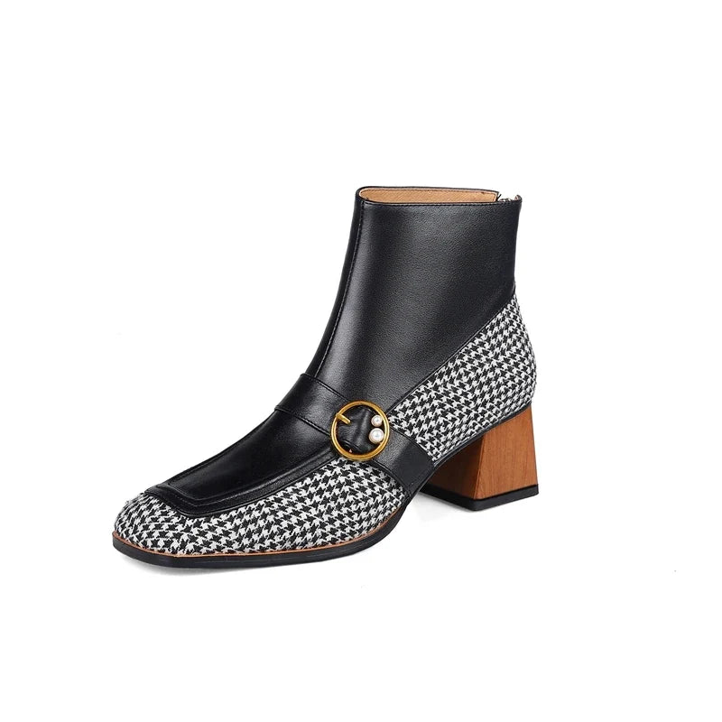 Anna - Lederstiefel mit eckiger Spitze