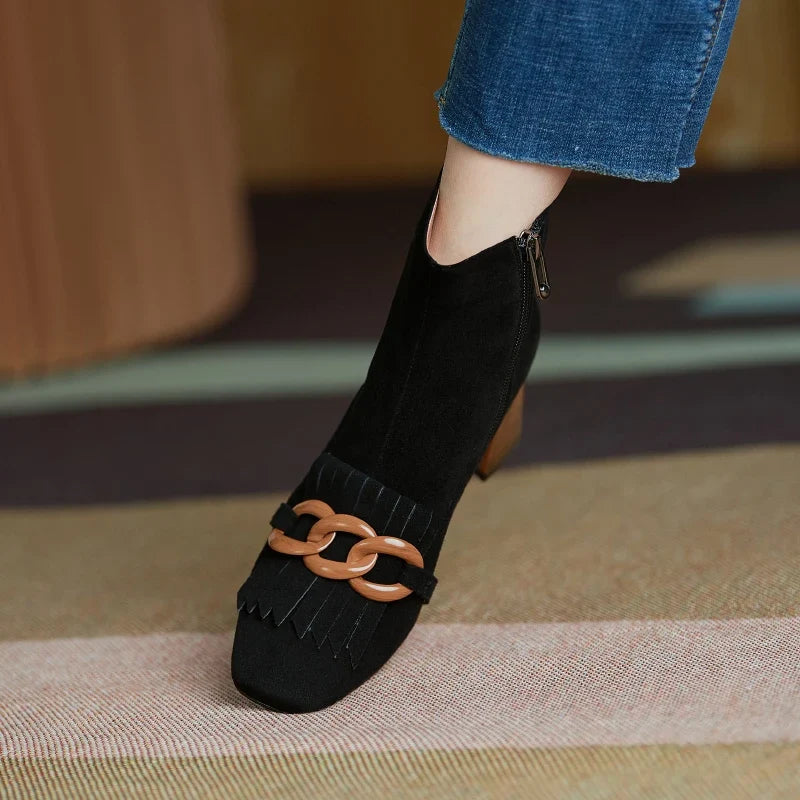 Viktoria - Velours-Stiefeletten