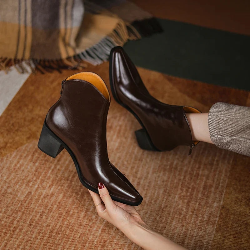 Dana - Spitze Lederstiefeletten