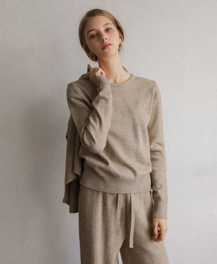 Jacqueline - Strickset mit weiter Hose