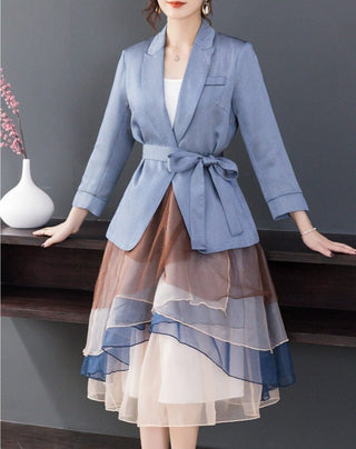 Clara - Blazer mit Chiffonrock