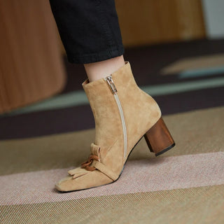 Viktoria - Velours-Stiefeletten