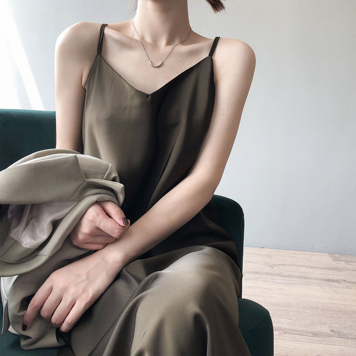 Heike - Satin-Midikleid