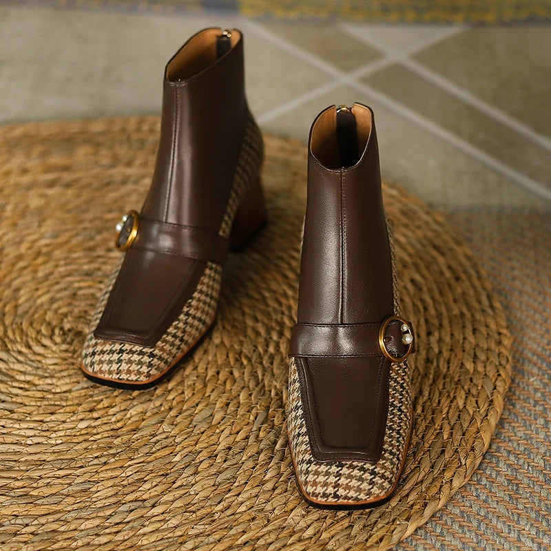 Anna - Lederstiefel mit eckiger Spitze