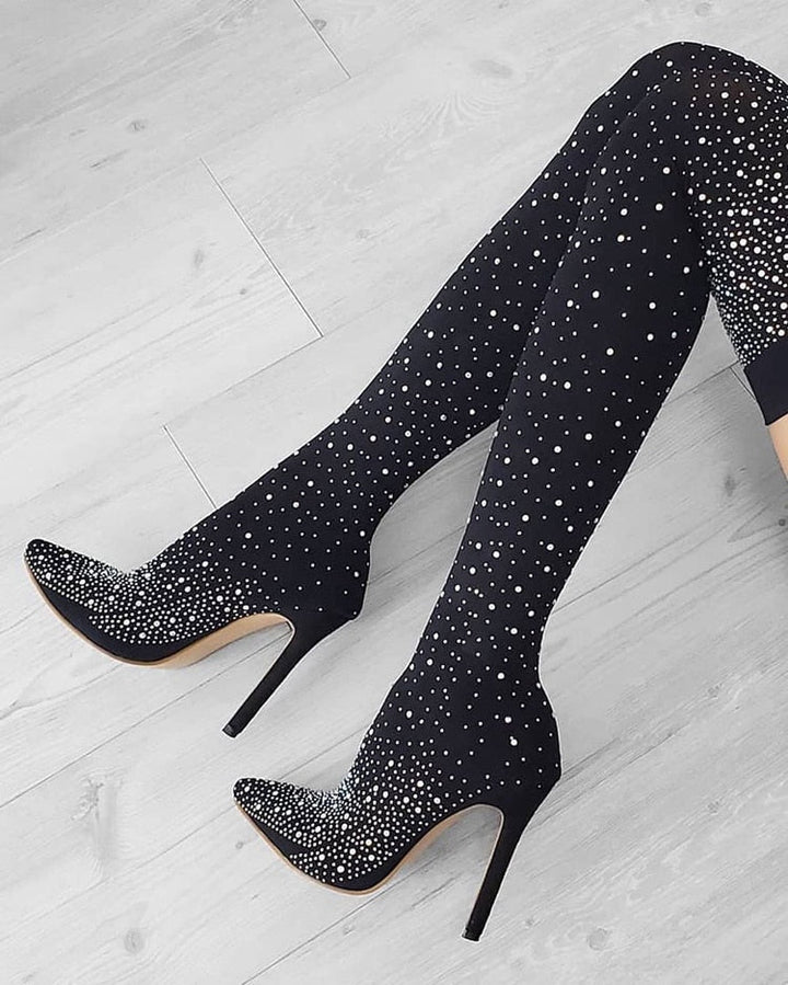 Lieselotte - Pumps mit Kristallen