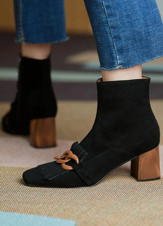 Viktoria - Velours-Stiefeletten