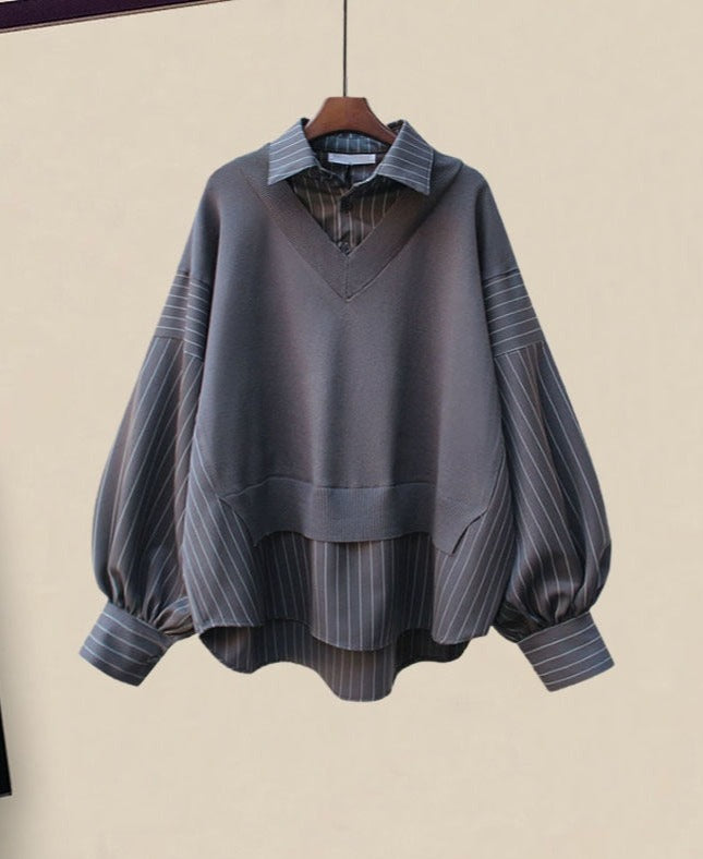 Greta - Strickset mit Mesh-Rock