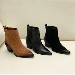 Gabriele - Velours-Stiefeletten